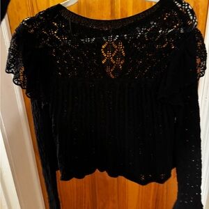 Elegant Black Lace Top